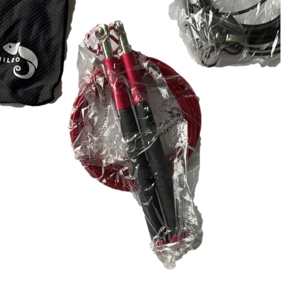 New Aluminum Steel PVC TPU Kamileo High Speed Red Jump Rope - Picture 9 of 10